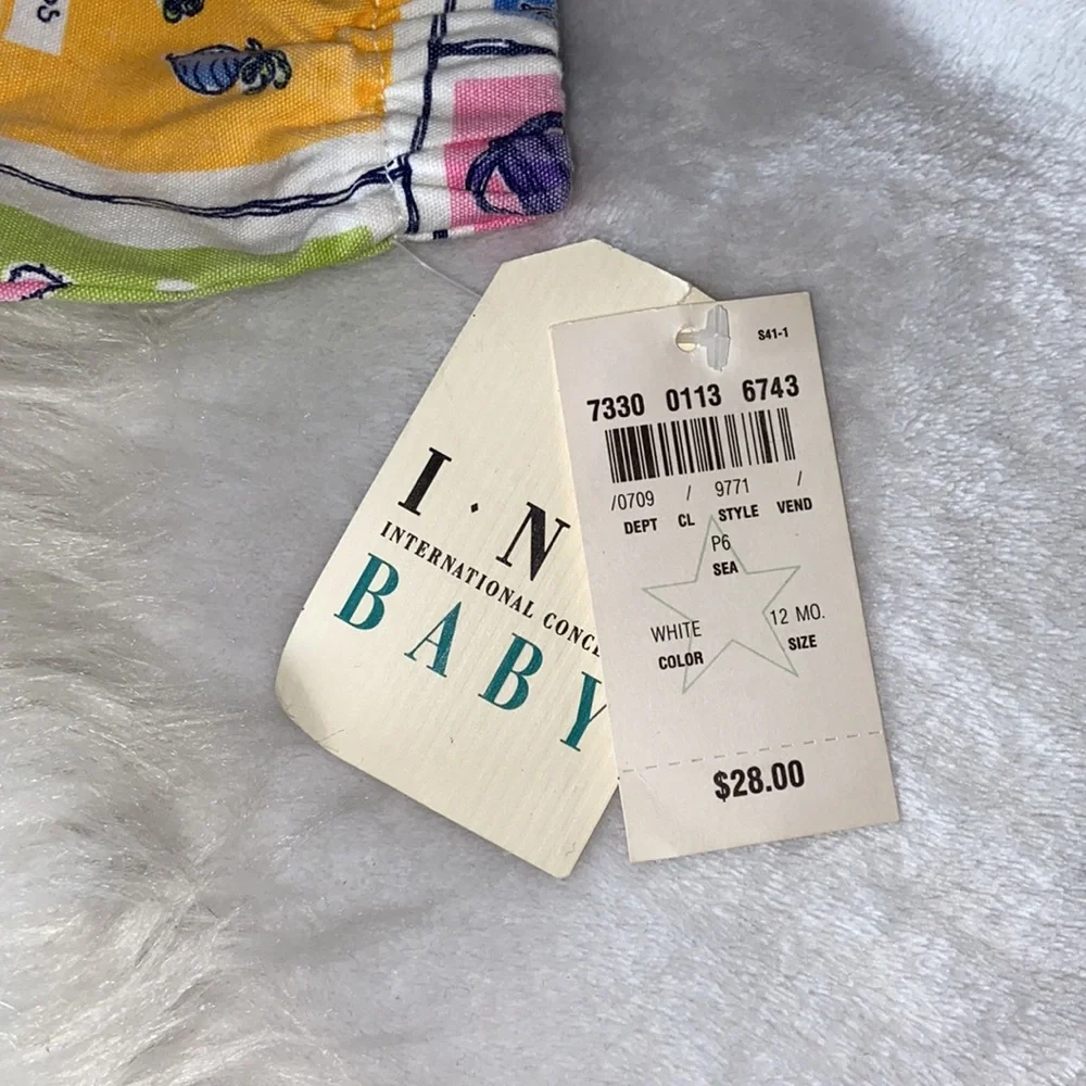Vintage I.N.C international Concepts Baby Garden Theme Print Shirt/Jacket 12M